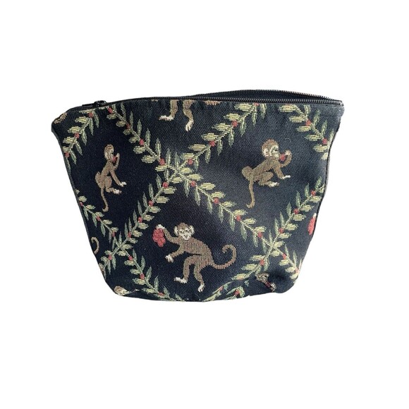 Doodle Bags Stuart FL Black Embroidered Monkey Tapestry Shoulder Bag & Pouch - Picture 15 of 16